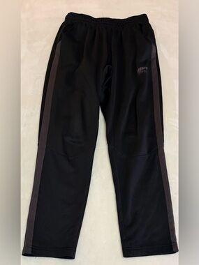 Nike boys Black Joggers with Dark Gray Side Stripes